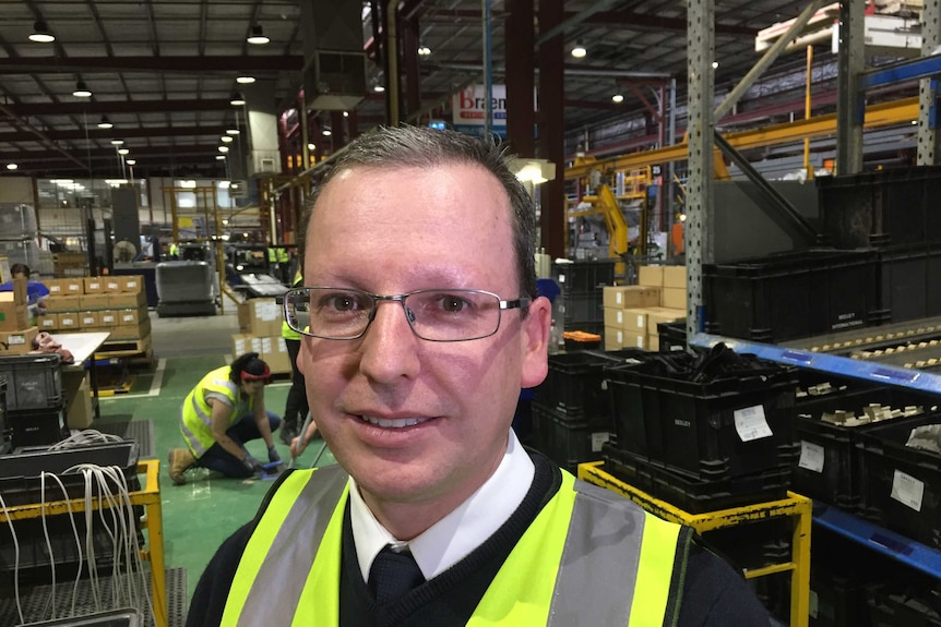 Richard Begg at the Seeley International factory