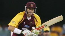 Matthew Hayden in action for Queensland