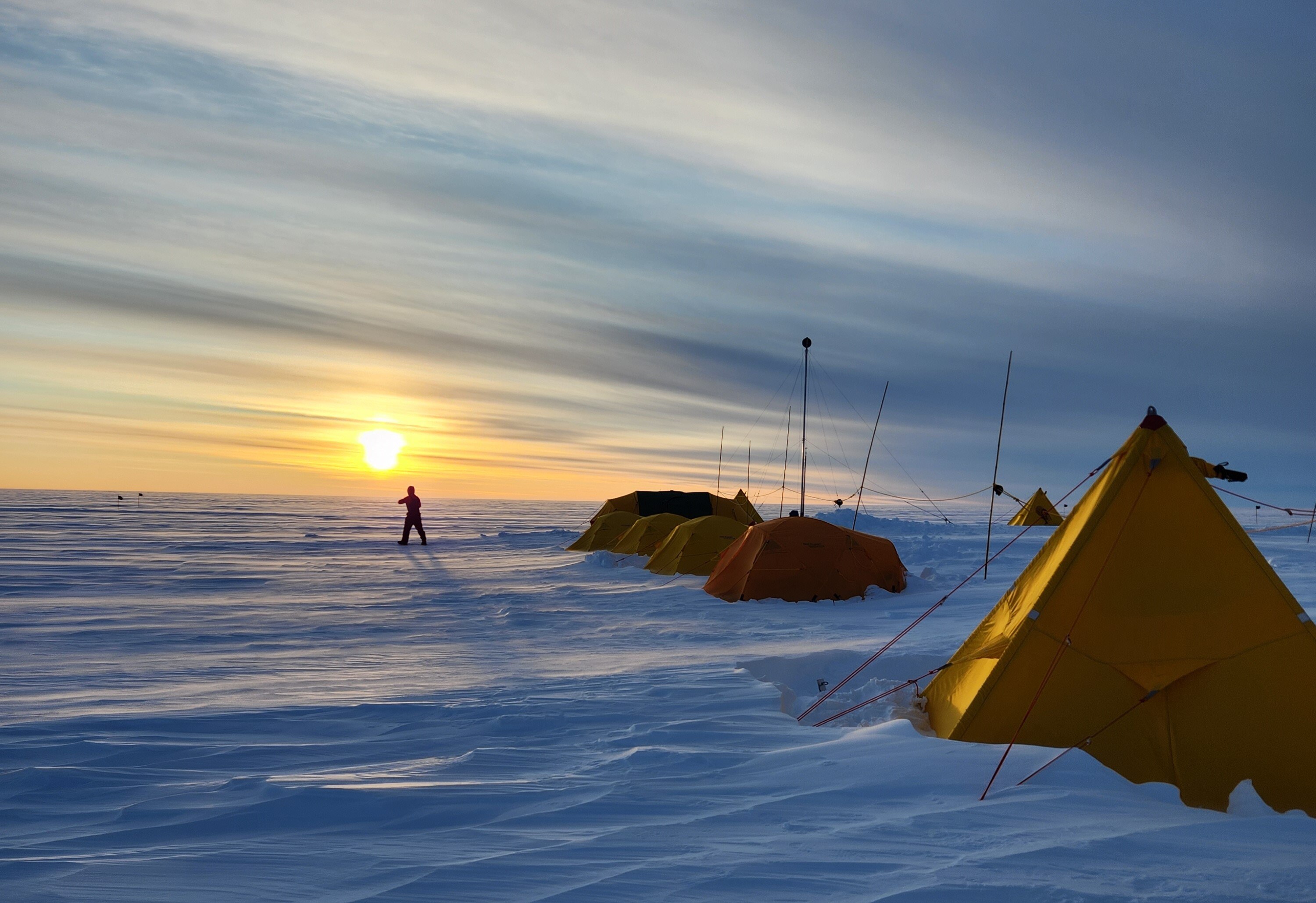 Night time sun in Antarctica