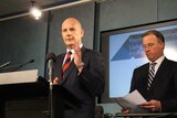Tasmanian Treasurer Peter Gutwein with Premier Will Hodgman