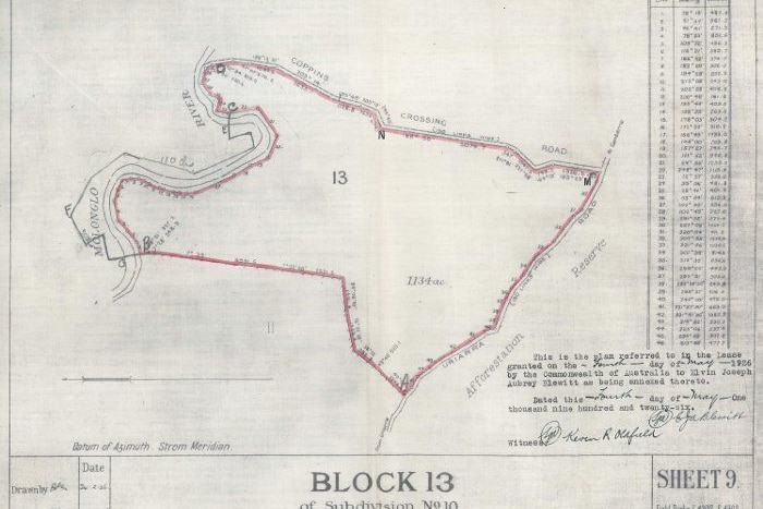 Map of original Blewitt's Block