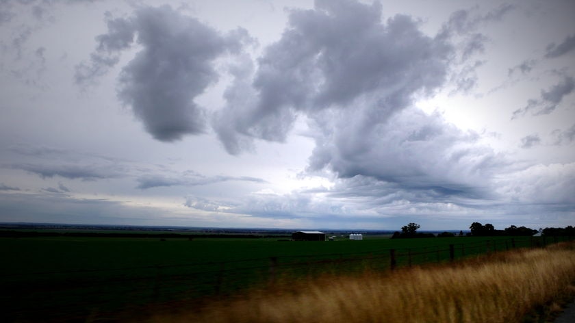 The approaching storm near Heathcote, Victoria