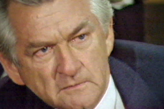 Former prime minister Bob Hawke cries on national television