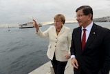 German chancellor Angela Merkel and Turkish prime minister Ahmet Davutoglu