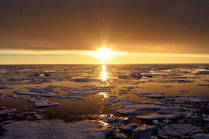 The sun sets over the Arctic in October, 2007. (AFP: NASA)