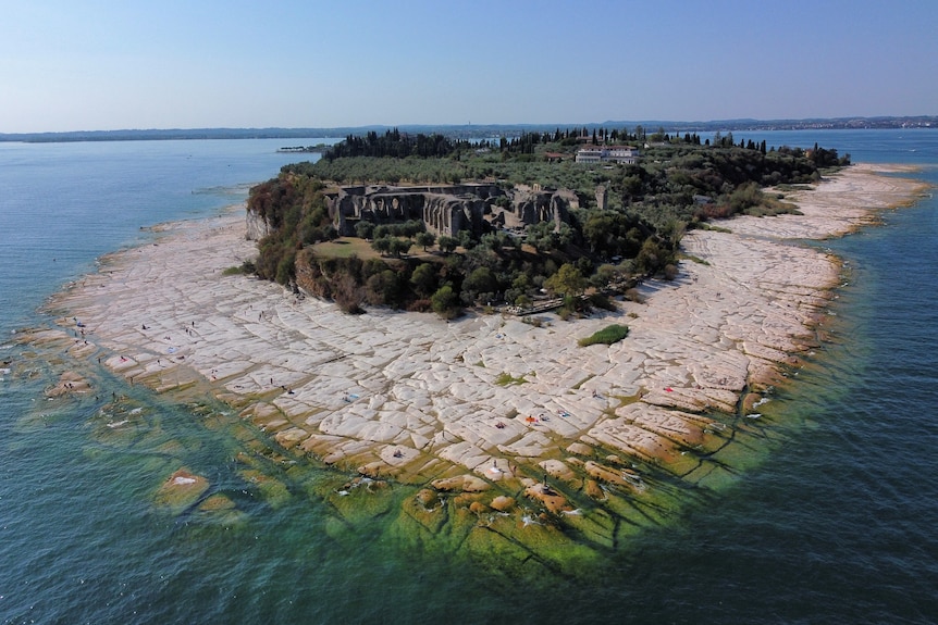 Siccità: il Lago di Garda in Italia