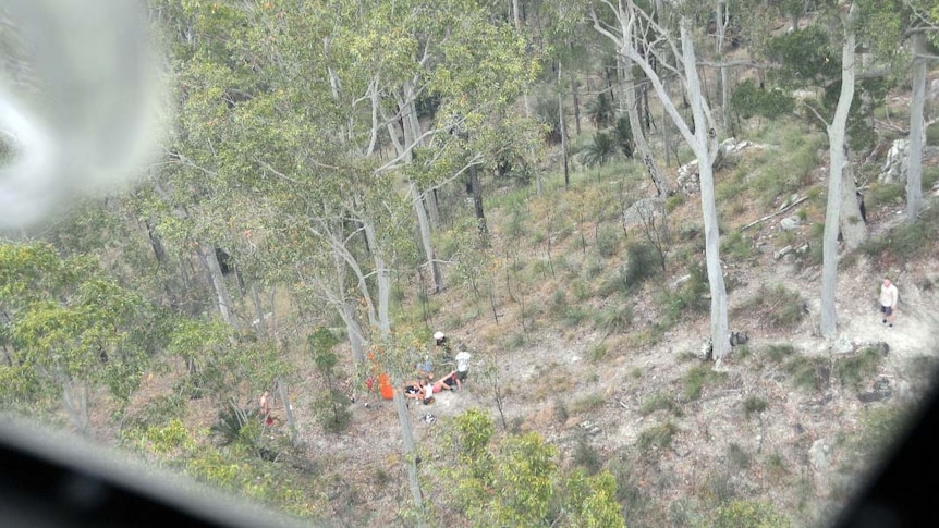 The 23 year-old man was walking in Carnarvon Gorge with friends yesterday afternoon when a ledge gave way underneath him.