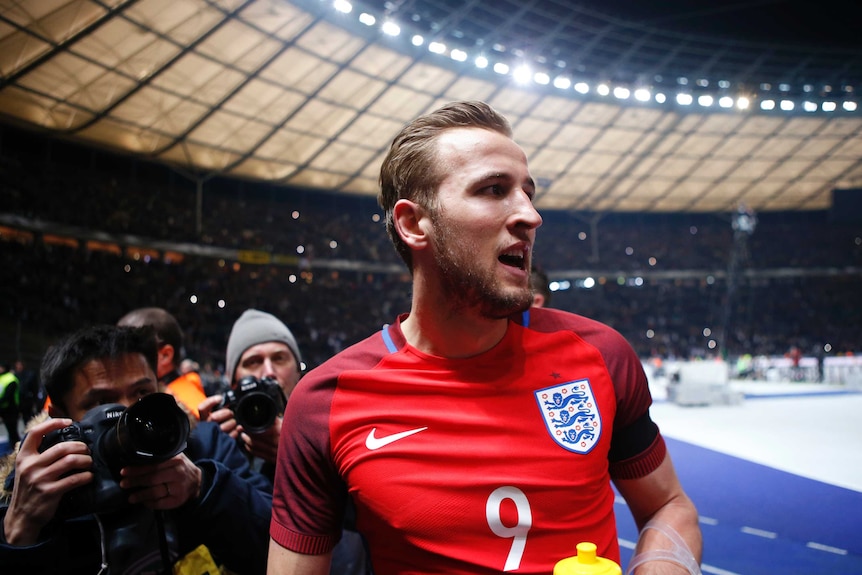 Harry Kane in his England kit