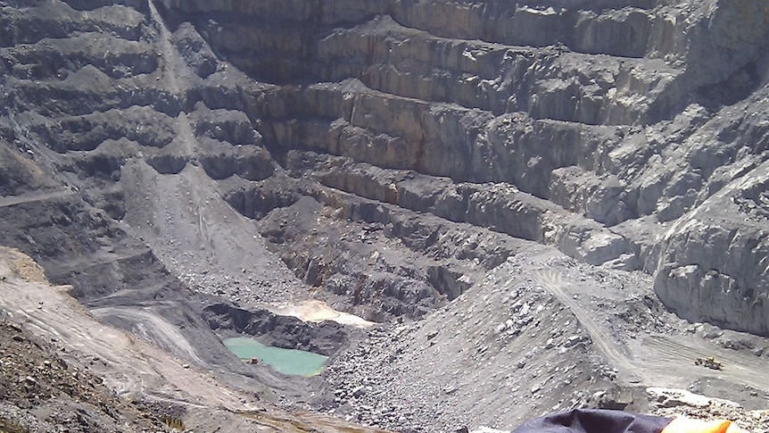 The North Pit at Savage River mine, Savage River Tasmania