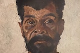 An image of a painting of an Aboriginal Prisoner of War in World War I.