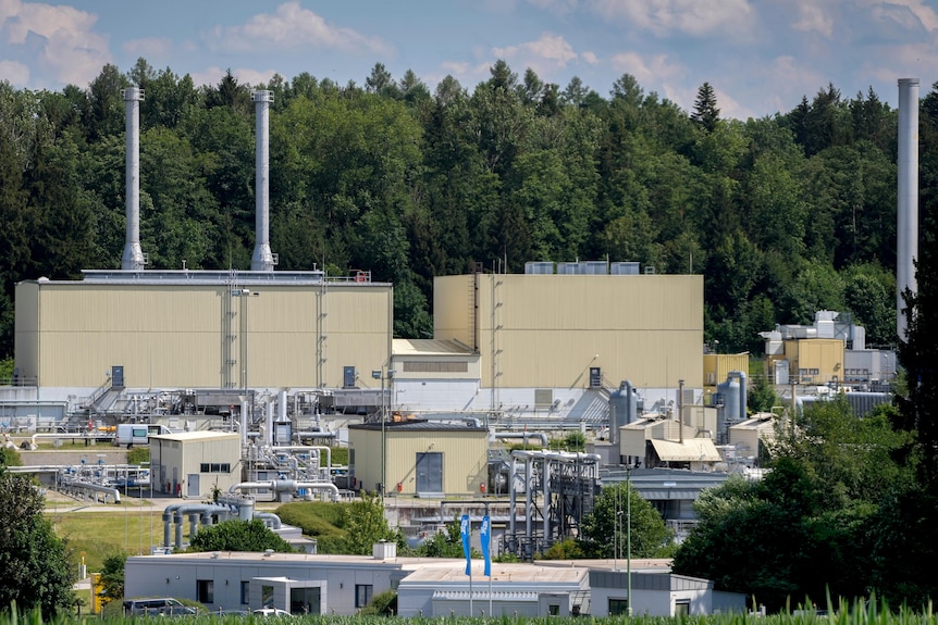 Exterior view of a gas storage facility