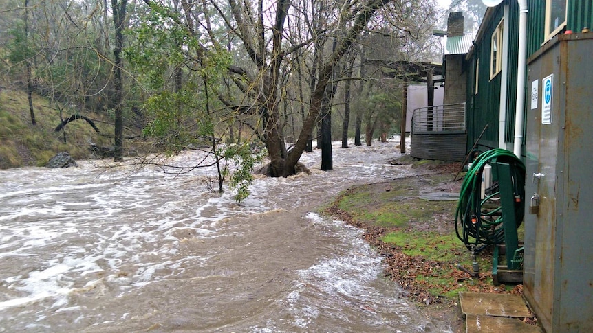 Flooding at Buchan Caves Reserve in East Gippsland