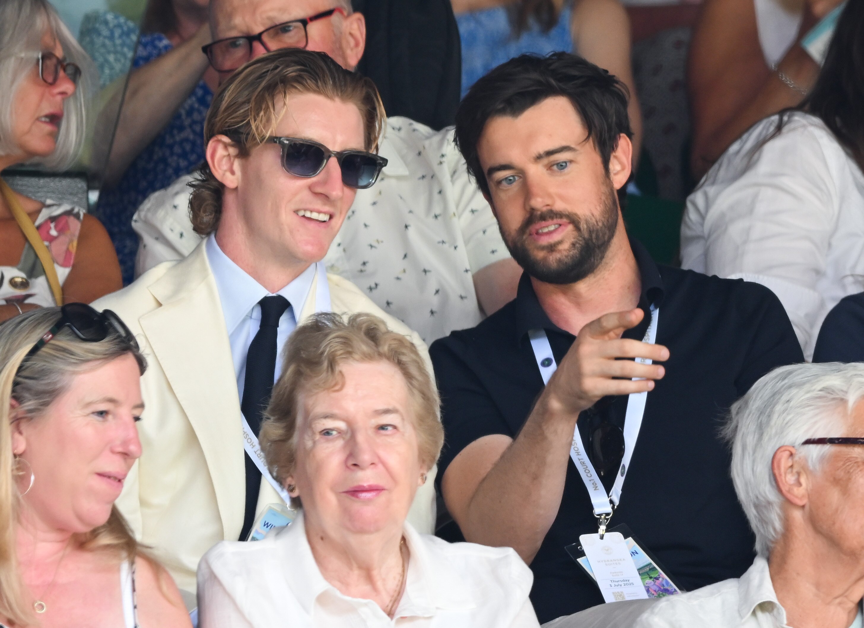 Comedian Jack Whitehall and English footballer Anthony spotted in the stands. 