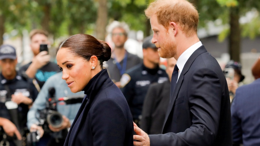 Prince Harry and Meghan at memorial
