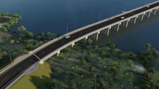 A planned bridge in Tonga