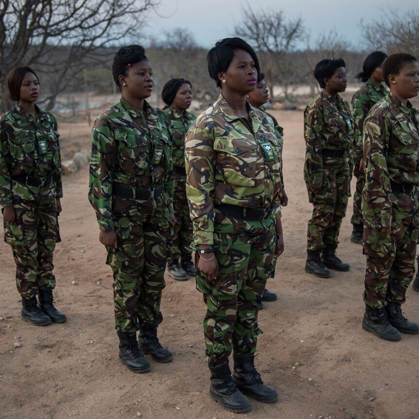 female members of the anti-poaching team 'Black Mambas'