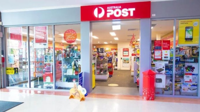 front of australia post retail store in mall