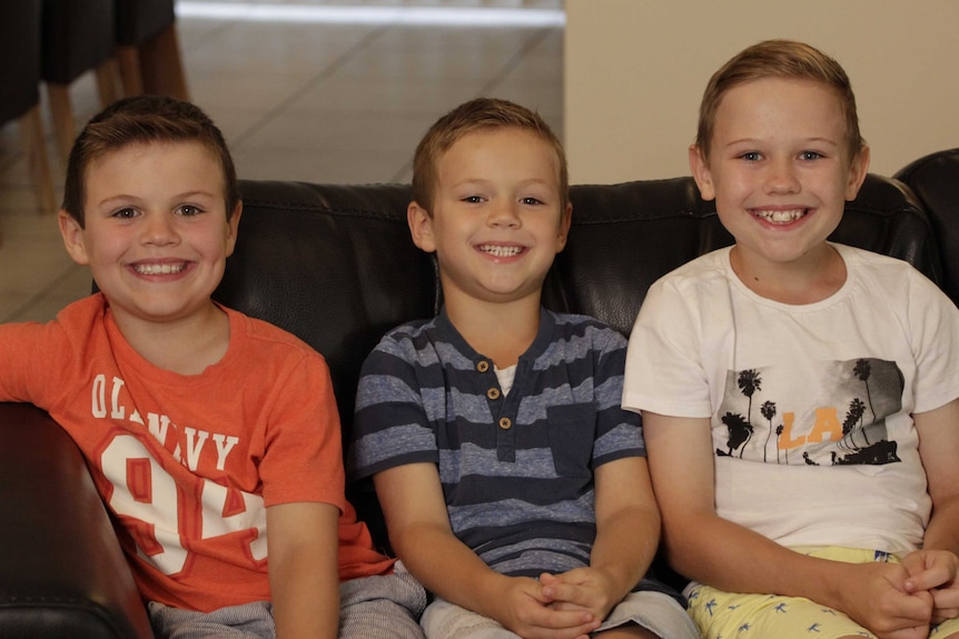 Bluey fans – William, Hunter and Riley Zinghini