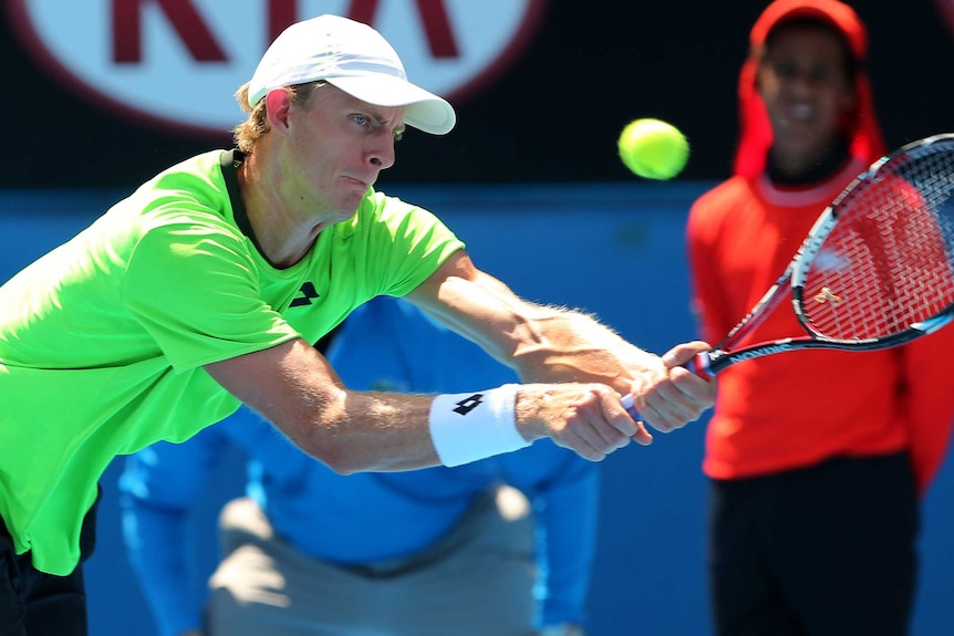 Kevin Anderson on his way to winning Australian Open third round match