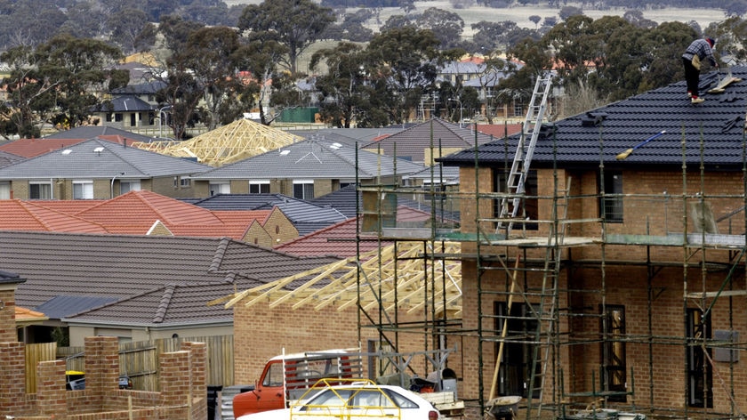 Houses under construction