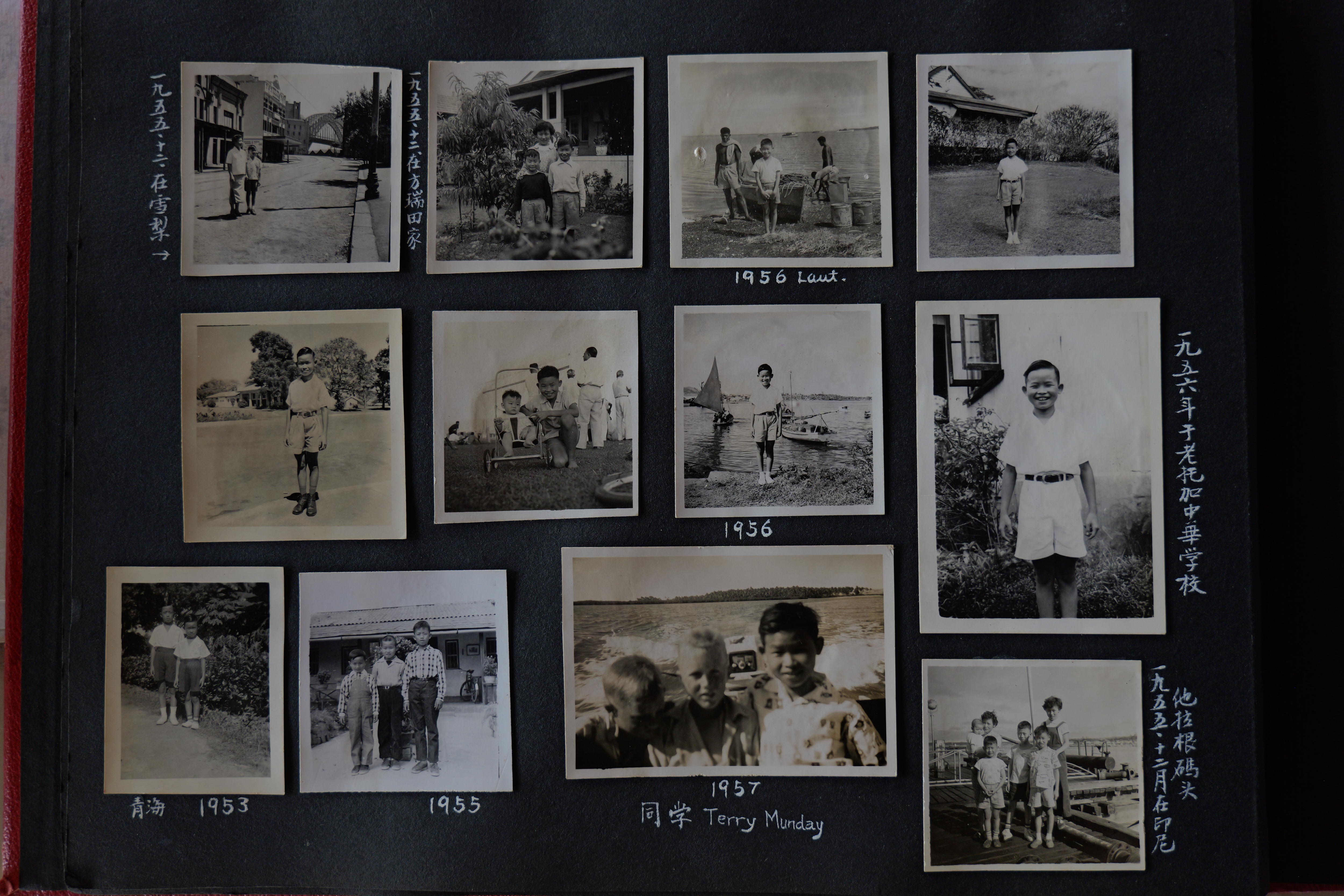 Photo album of Kenneth's family