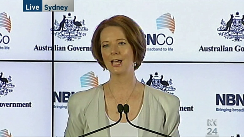 Julia Gillard announces parts of Lake Macquarie, Newcastle and Maitland local government areas are part of the NBN rollout plan.