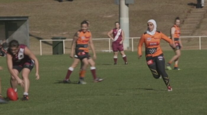 Amna runs on field