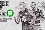 An artwork with a 'Inside the Game' logo and images of two AFL players.