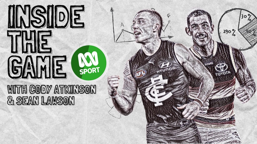 An artwork with a 'Inside the Game' logo and images of two AFL players.