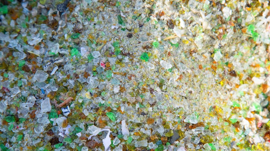 Recycled glass mix