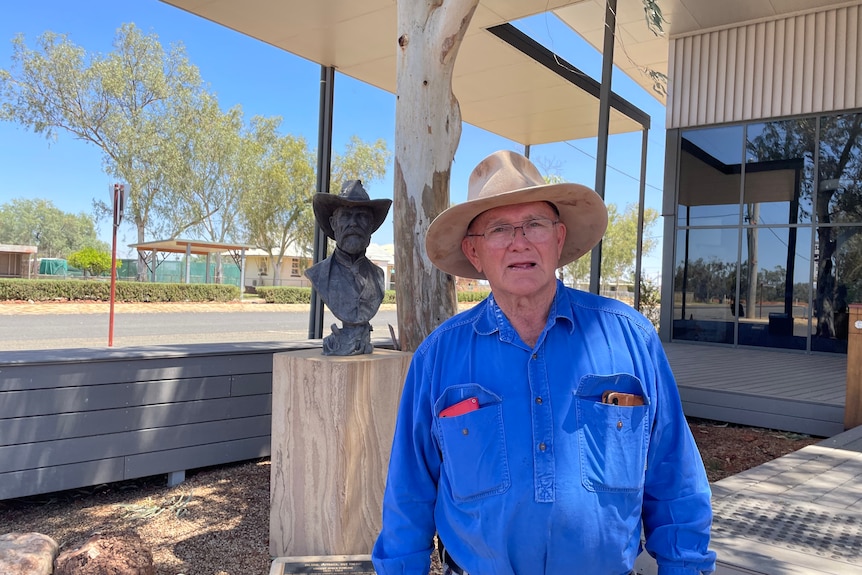 Mayor of the Bulloo Shire John Ferguson stands outside the local council office.