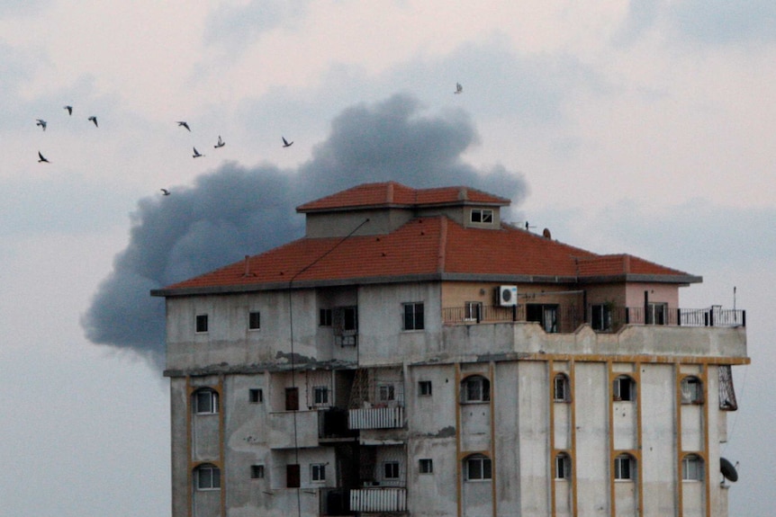 Israeli air strike smoke