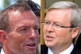 Opposition Leader Tony Abbott (left) and Prime Minister Kevin Rudd