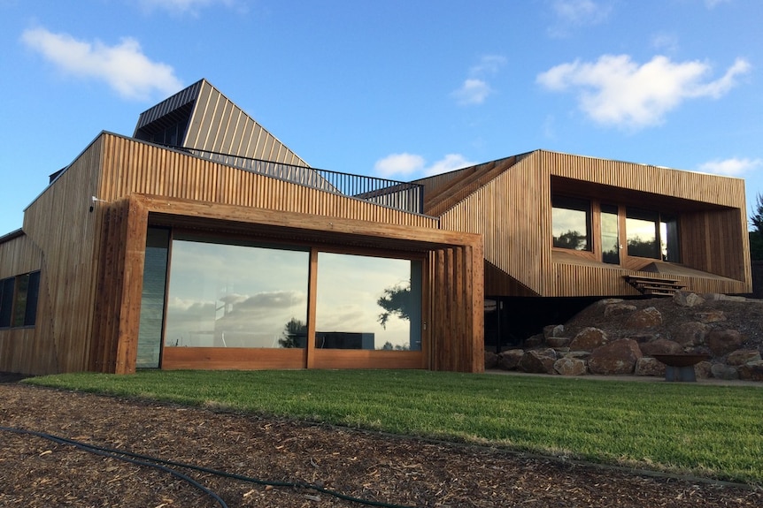 Radial timber used on the outside of a house.