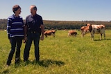 Tasmanian dairy farmers Alison and James Flinlayson