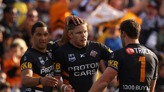 Chris Lawrence (l) has developed a fantastic combination with five-eighth Benji Marshall.