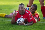 Toulon flanker Steffon Armitage scores try against Llanelli in European Rugby Champions Cup.