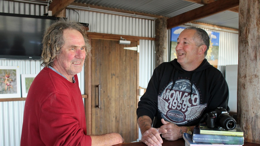 Robert Tozer and Terry Dunham at Tozer's Bush Camp