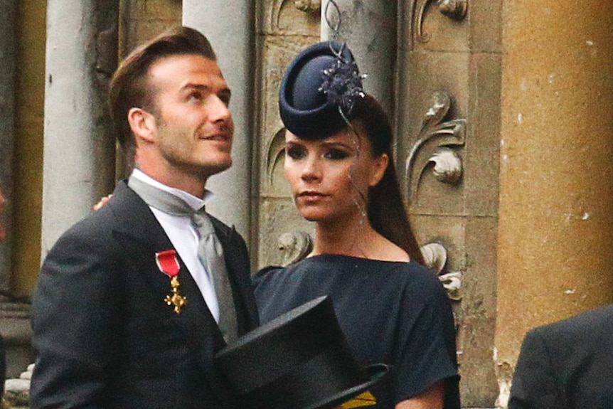 The Beckhams at the Royal Wedding