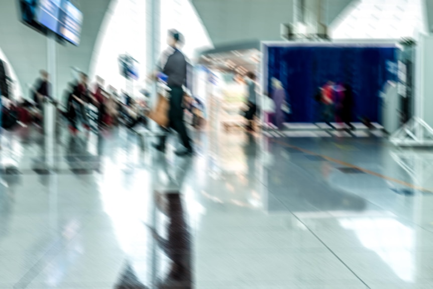 Blurred image of airport