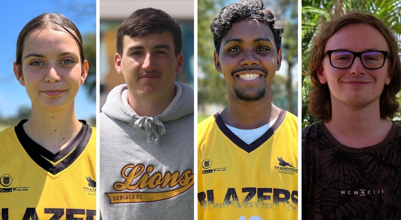 A profile shot of four young people.