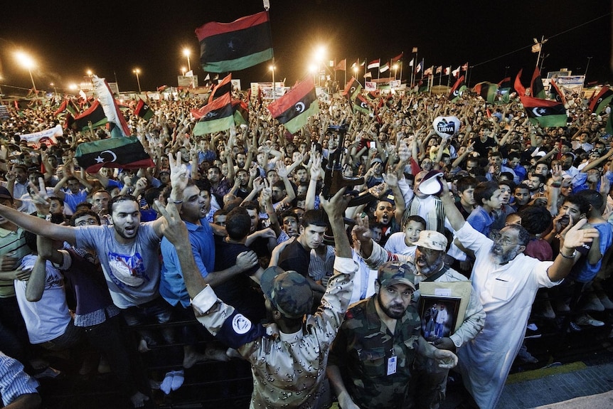 Tens of thousands of Libyans in Freedom Square, Benghazi