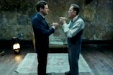 Colin Firth and Geoffrey Rush in The King's Speech