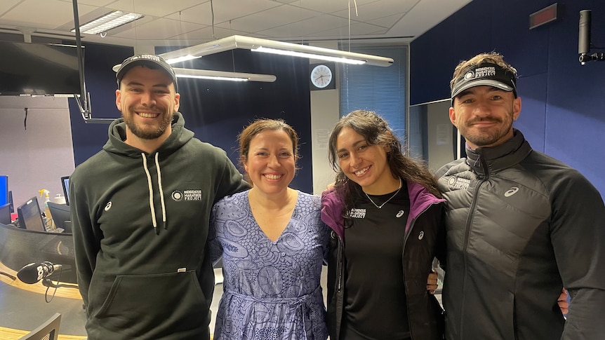 Indigenous Marathon Project runners with Emma Bickley