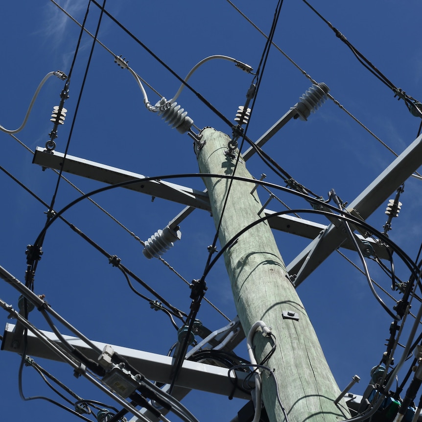 criss-corssing powerlines. 