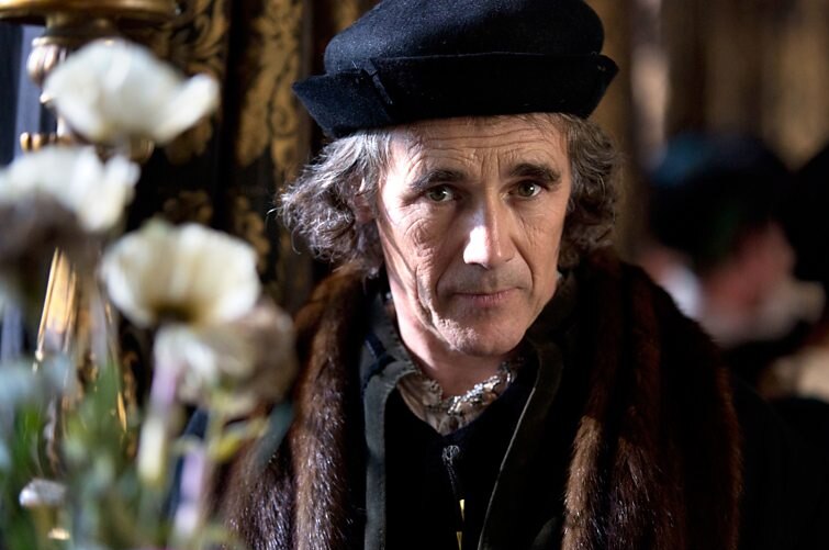 The actor Mark Rylance in character as Thomas Cromwell in BBC's Wolf Hall miniseries