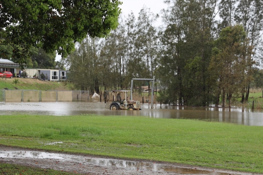 Overland water at Tumbulgun in far north New South Wales.