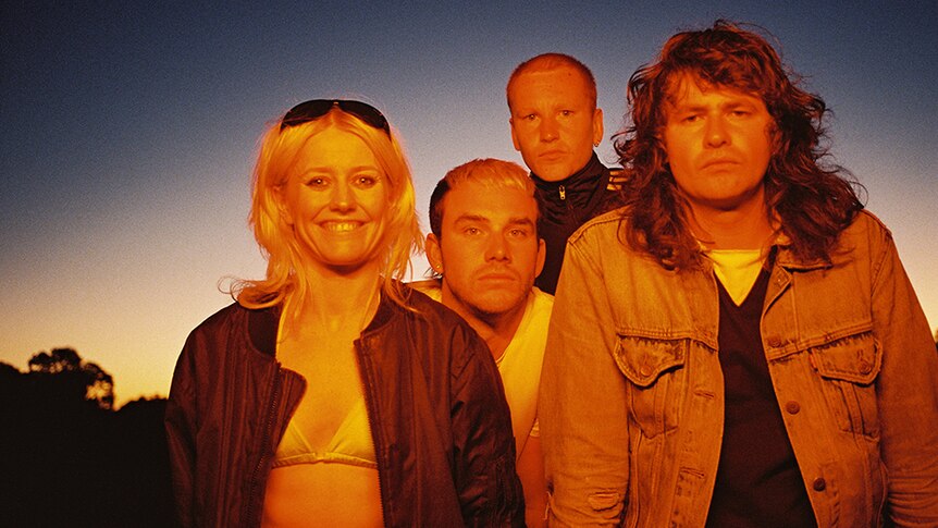 A 2021 press shot of Amyl and the Sniffers