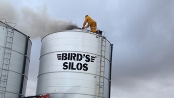 Steve Hall on silo