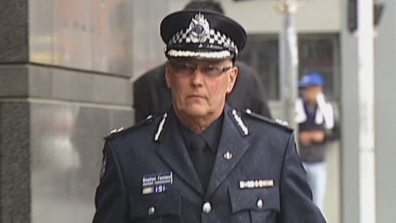 Victoria Police Assistant Commissioner Stephen Fontana outside the royal commission.